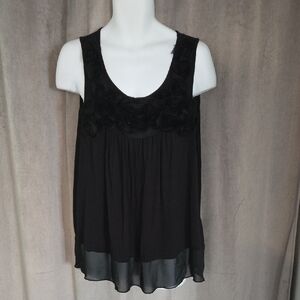 Espresso 1x Elegant Black Sleeveless Top